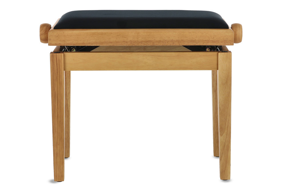 Lehce ovladatelná klavírní stolička pomocí otočných koleček. 