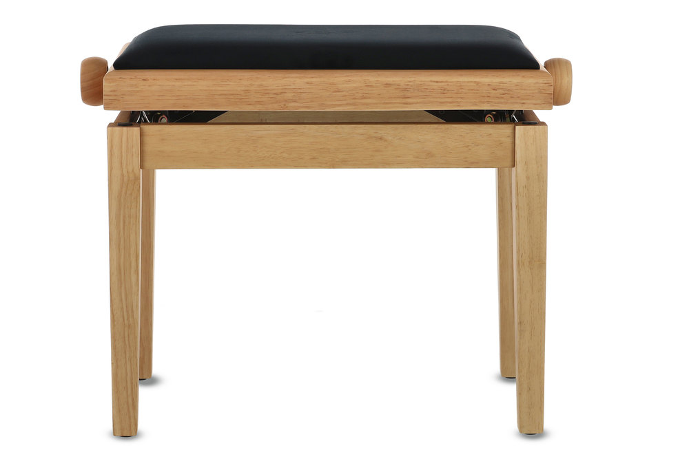 Pohodlná klavírní stolička dub mat s příjemným sametovým sedákem.