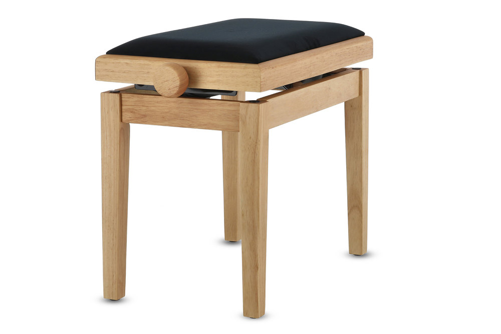 Židle ke klavíru dub mat, zaoblené hrany.