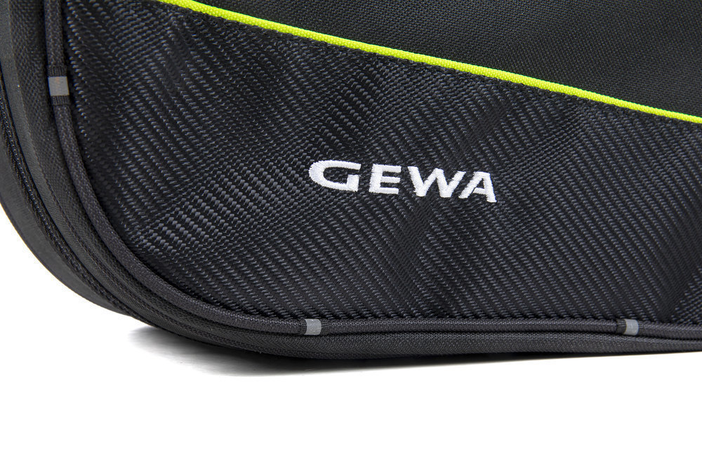 Tvarové pouzdro na housle s reflexními prvky.