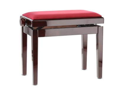 Židle ke klavíru Deluxe mahagon lesk Hudebniny kMusic.cz