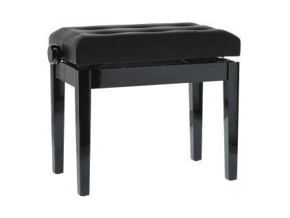 Klavírní stolička Deluxe Leather černý lesk Hudebniny kMusic.cz