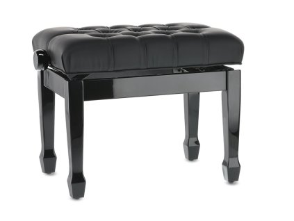 Klavírní stolička Deluxe XL černý lesk Hudebniny kMusic.cz
