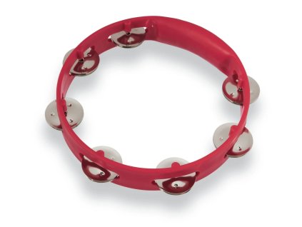 vyr 2451 Latin Percussion Tamburina Tamburina Aspire 8 jednorada 7 paru talirku cervena Hudebniny kMusic cz