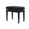 Klavírní stolička Deluxe Leather černý lesk b Hudebniny kMusic.cz