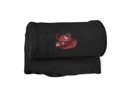 Myslivecká Deka fleecová divočák černá