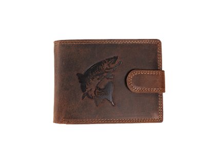 Rybářská Kožená peněženka Pstruh