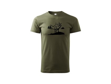 Myslivecké Tričko Jelen velký (Velikost XS)