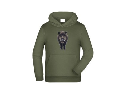 Myslivecká Mikina dětská Divočák bp (Velikost 9-10let/140cm)