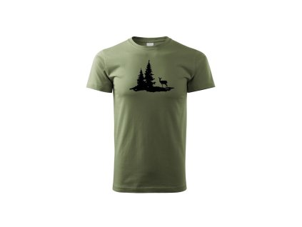 Myslivecké Tričko Laň sv. zelené cp (Velikost 98cm(2roky))