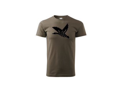 Myslivecké Tričko Kachna hnědé cp (Velikost XS)