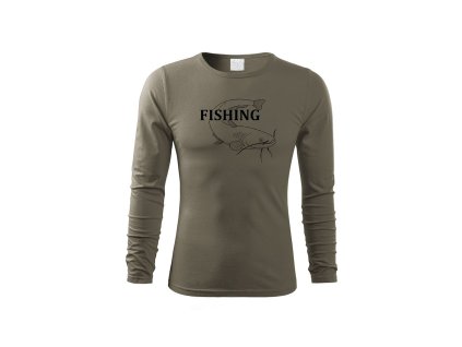 Rybářské Tričko Sumec dlouhy rukáv (Velikost XXL)