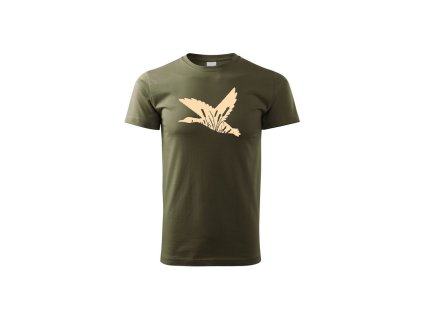 Myslivecké Tričko Kachna hnědé sp (Velikost XS)