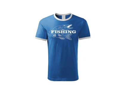 Rybářské Tričko Štika modré - bl (Velikost XS)