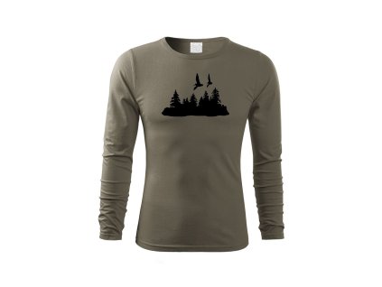 Myslivecké Tričko Sluka dlouhý rukáv (Velikost XS)