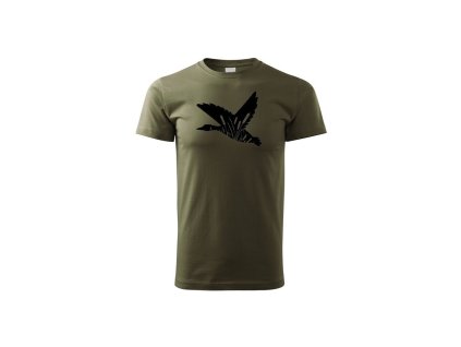 Myslivecké Tričko Kachna zelené cp (Velikost XS)