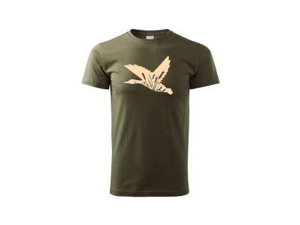 Myslivecké Tričko Kachna zelené sp (Velikost XS)