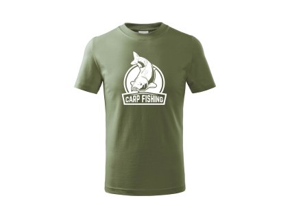 detske tricko carpfishing khaki