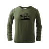 Myslivecké Tričko Jelen velký dlouhý rukáv (Velikost 158cm(12let))