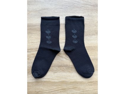 Vlněné ponožky se srdíčky