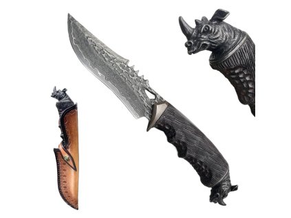 Rhino damaškový Lovecký nůž Nosorožec 02