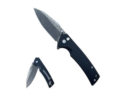 Damaškový zavírací nůž CARBON FIBER 01