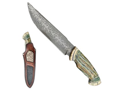 Lovecky nuz perickovy damasek 01