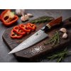 Damaškový nůž Chef 8 Iron Wood, Mamut + pouzdro ZDARMA 01