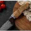 Maple wood damaškový kuchařský utility nůž 03