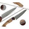 Maple wood damaškový kuchařský utility nůž 05