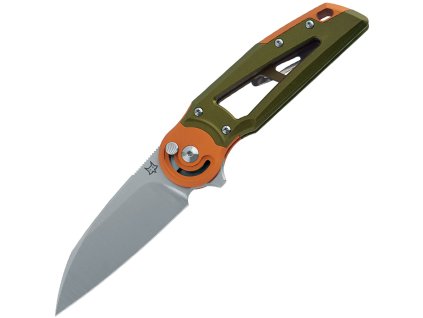 Fox Knives Metamorphosis M390 Satin Aluminium Green Orange