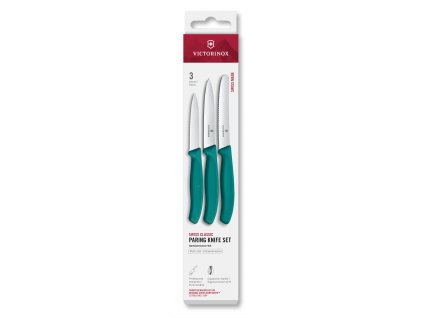 Victorinox Swiss Classic sada tří nožů – Kale Green 6.7114.34C1