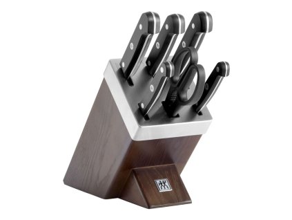 Zwilling 7-pcs chocolate Ash Knife block set with KiS technology
