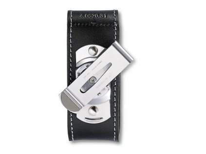 Victorinox Belt Pouch leather, black, with rotating belt clip 4.0521.31