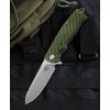 Bestech GRAMPUS D2, stone wash+satin, Green G10 BG02B