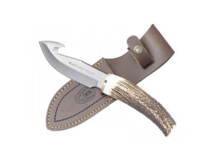 Nóż myśliwski Muela Viper 11A z jelencem i skórzaną pochwą
