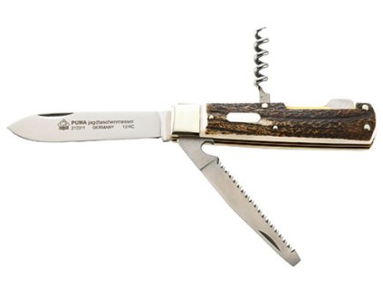 Nóż składany Puma Jagdtaschenmesser z poroża