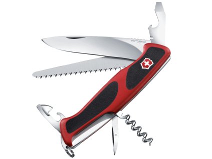 Nóż wielofunkcyjny Victorinox RangerGrip 55 czerwono-czarny