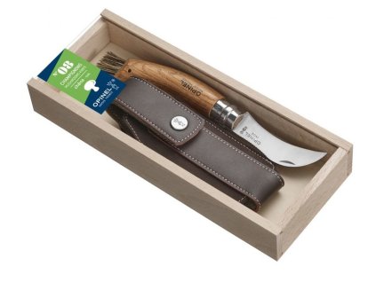 Nóż do grzybów Opinel N°08 Inox – z etui i drewnianym pudełkiem