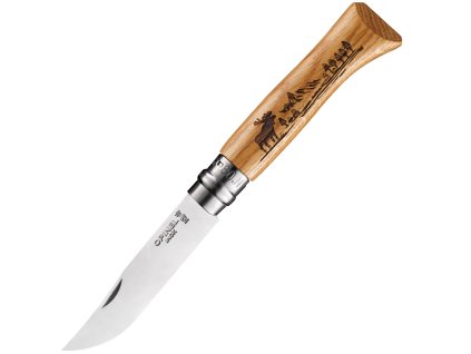 Opinel VRI N°08 Inox Animalia Łoś