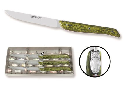 Zestaw nożyków stołowych Nieto 10002E z zielonym Katexem