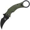 fox knives black bird karambit n690co black g10 od green
