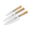 Böker Damascus Olive Knife Trio with Towel 130440SET
