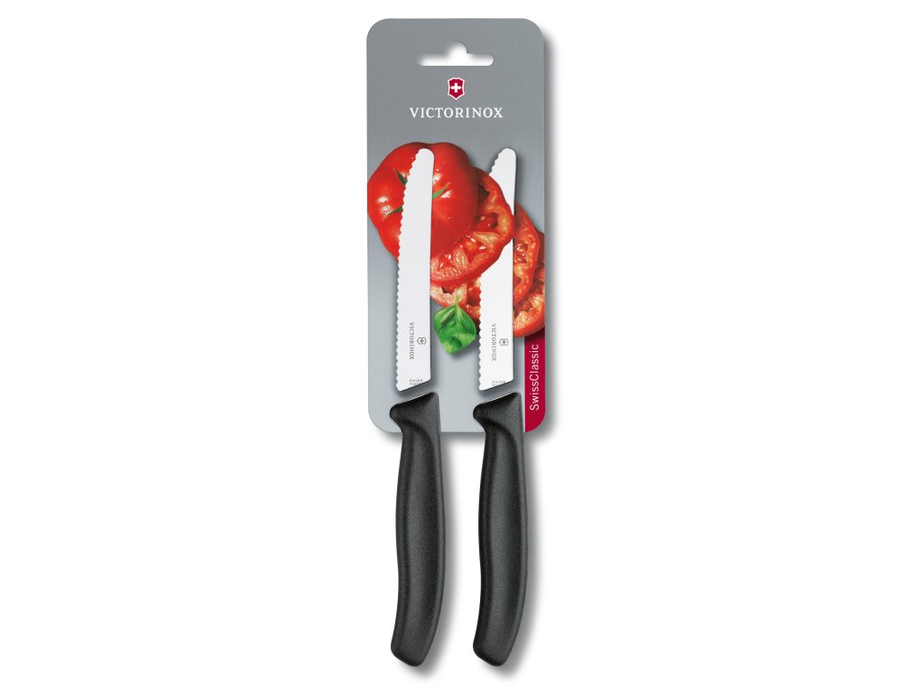 victorinox tomato knife swissclassic round wavy edge 2 pieces blistered