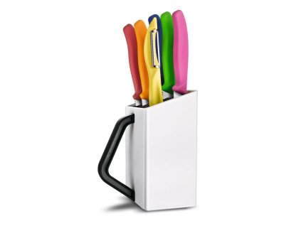 victorinox swissclassic utility block white 6 pcs assorted colours
