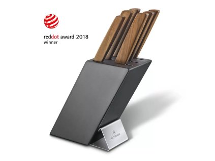 victorinox swissmodern messerblock 6 teilig buchenh anthr lack h 34cm