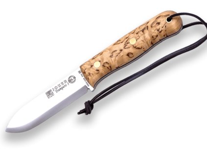 4190 noz joker curly birch handle trampero scandi survival and bushcraft knife w firesteel