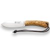 4142 noz joker nessmuk bushcraft knife curly birch handle and firesteel cl136 p