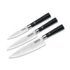 Böker Manufaktur Solingen Damascus Black Knife Trio with Towel 130420SET