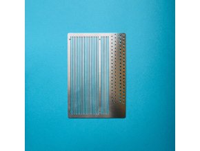 Nerezová rýhovací šablona na bigování a děrování